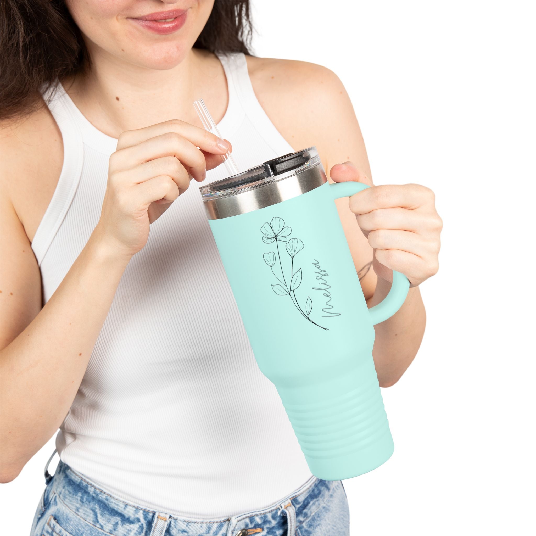40oz Insulated Travel Tumbler | Personalized Stainless Steel Quencher